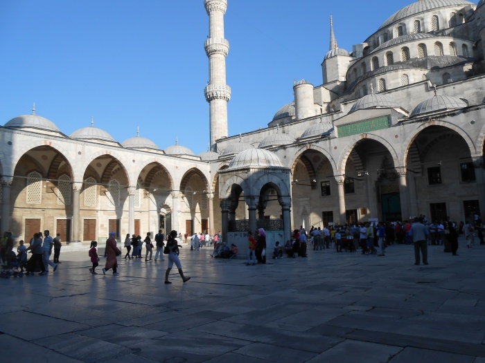 Courtyard in Sultan Ahmed Mosque, Istanbul, Turkey